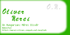 oliver merei business card