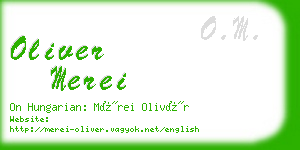 oliver merei business card